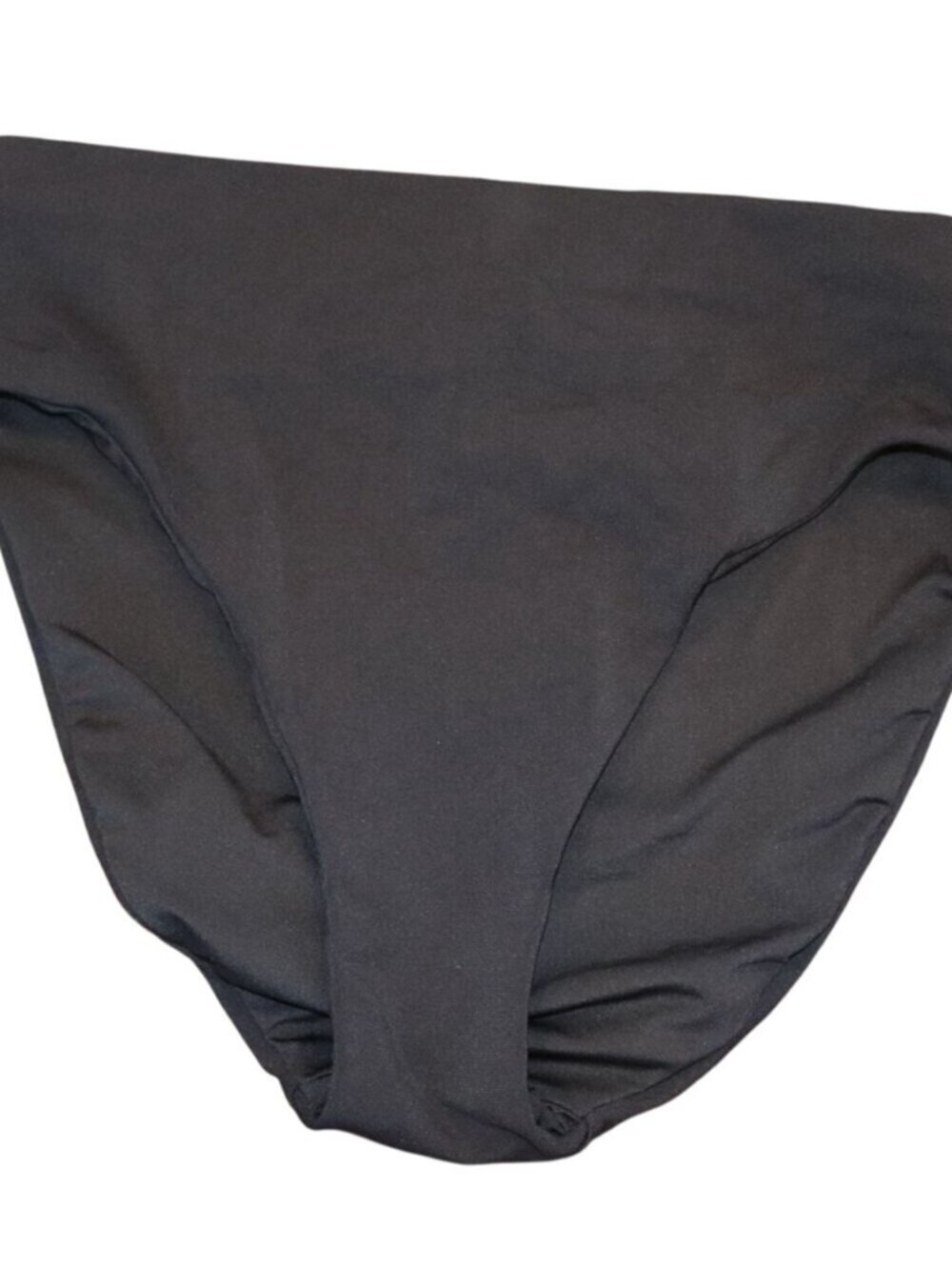 Robin Piccone Womens Black High-Waisted Bikini Bottom Size S Nylon Blend